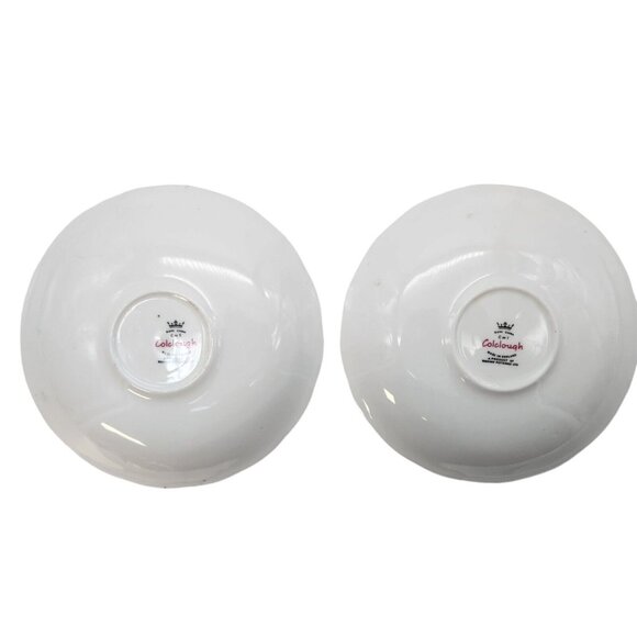 Vtg Colclough Bone China 2 Sets Crispin Pattern 8198 c.1960 Cup Saucer Dessert - Picture 9 of 11